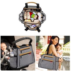 SKIP*HOP Diaper Bag in black stripe